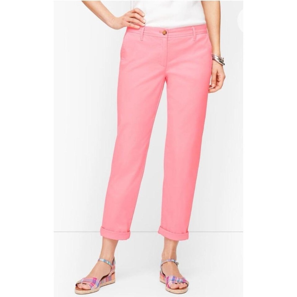 Womens NWT Talbots Pink Relaxed Fit Business‎ Casual Pants